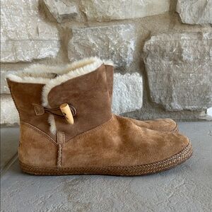 UGG Brown Ankle Boots with Fur Lining